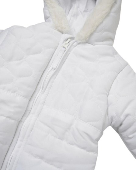 Unisex Baby White Padded Snowsuit General rock a bye baby   