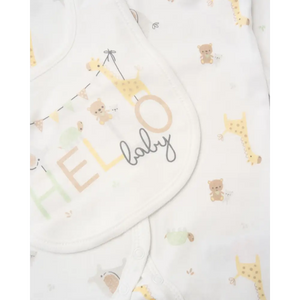 Unisex ’Hello Baby Safari’ 5 Piece Layette Set