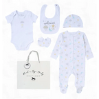 Unisex ’Welcome’ 5 Piece Layette Set