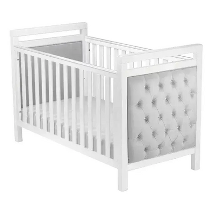 Velvet Luxury Deluxe Chesterfield Style Padded Cot Bed Babymore