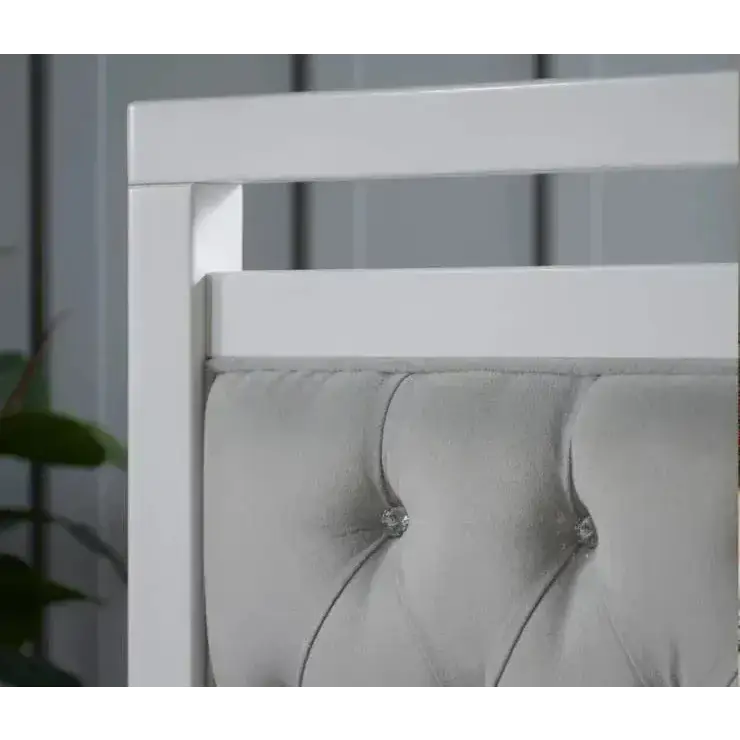 Babymore Velvet Luxury Deluxe Chesterfield Style Padded Cot Bed