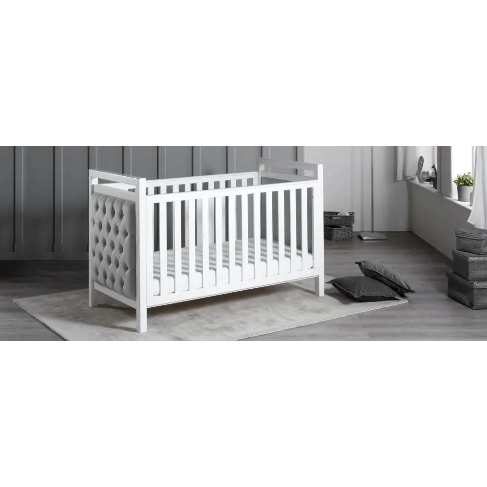 Velvet Luxury Deluxe Chesterfield Style Padded Cot Bed  Babymore   