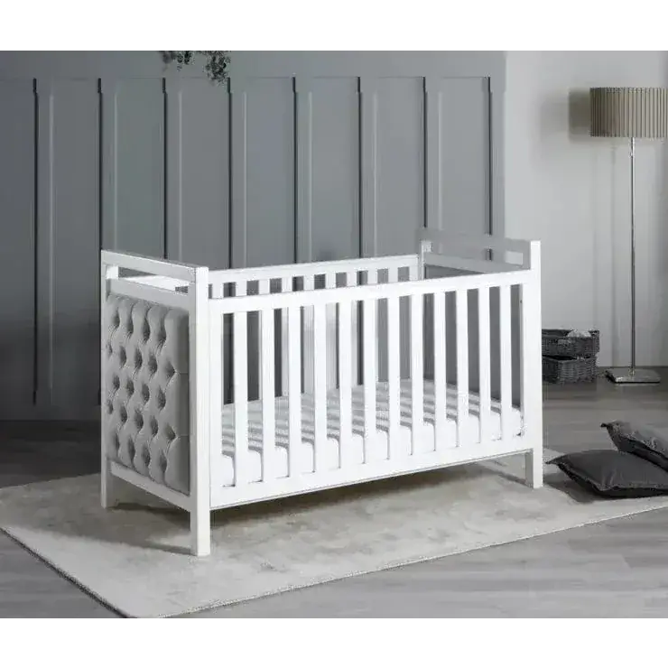 Velvet Luxury Deluxe Chesterfield Style Padded Cot Bed Babymore