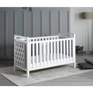 Velvet Luxury Deluxe Chesterfield Style Padded Cot Bed Babymore