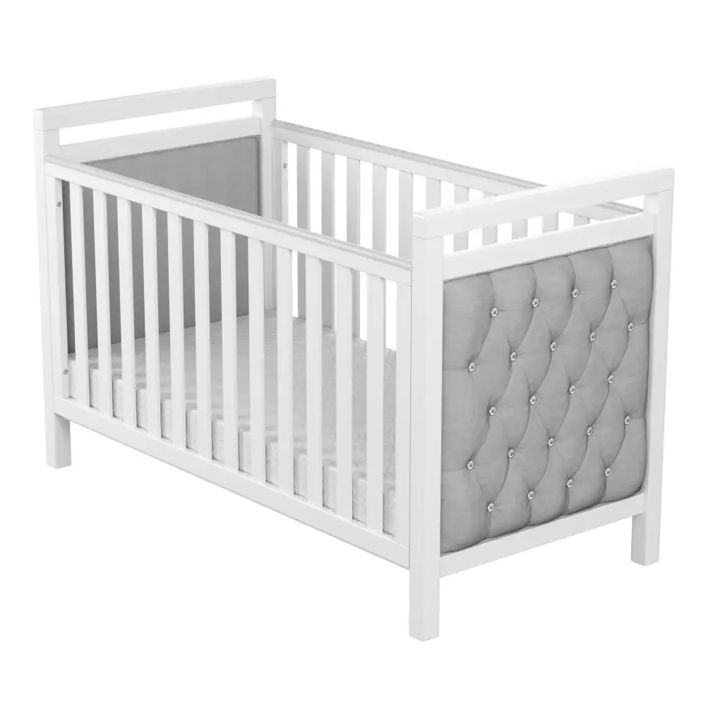 Velvet Luxury Deluxe Chesterfield Style Padded Cot Bed  Babymore   