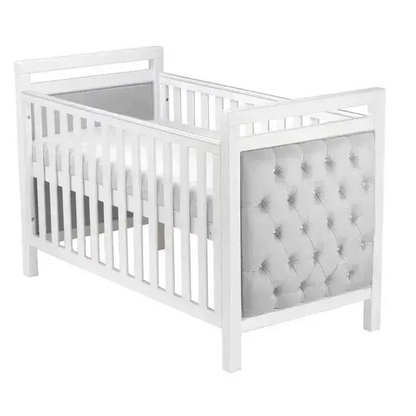 Velvet Luxury Deluxe Chesterfield Style Padded Cot Bed Babymore