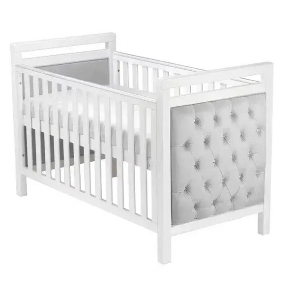 Velvet Luxury Deluxe Chesterfield Style Padded Cot Bed Babymore