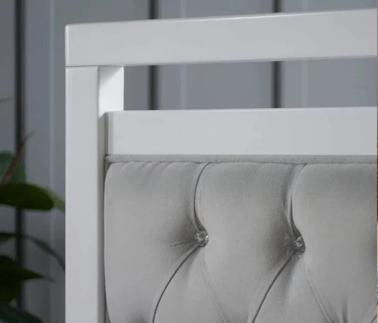 Velvet Luxury Deluxe Chesterfield Style Padded Cot Bed Babymore