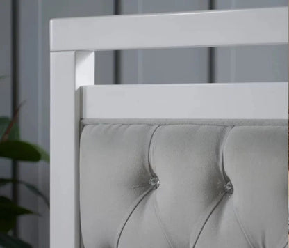 Velvet Luxury Deluxe Chesterfield Style Padded Cot Bed Babymore