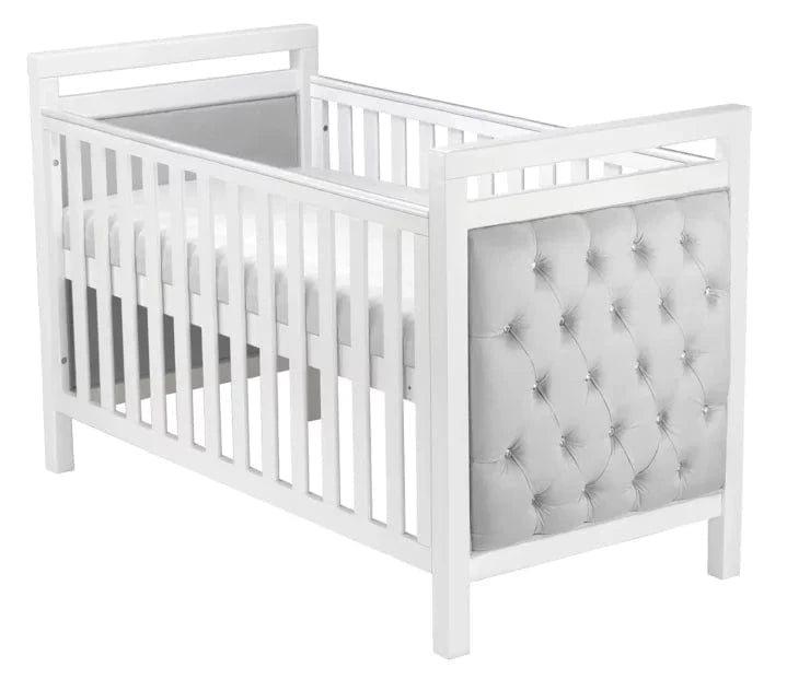Velvet Luxury Deluxe Chesterfield Style Padded Cot Bed Babymore