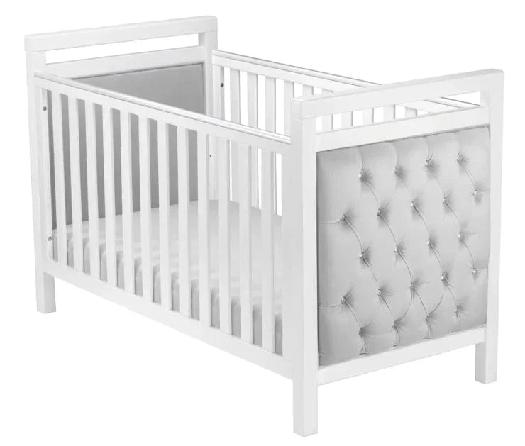 Velvet Luxury Deluxe Chesterfield Style Padded Cot Bed Babymore