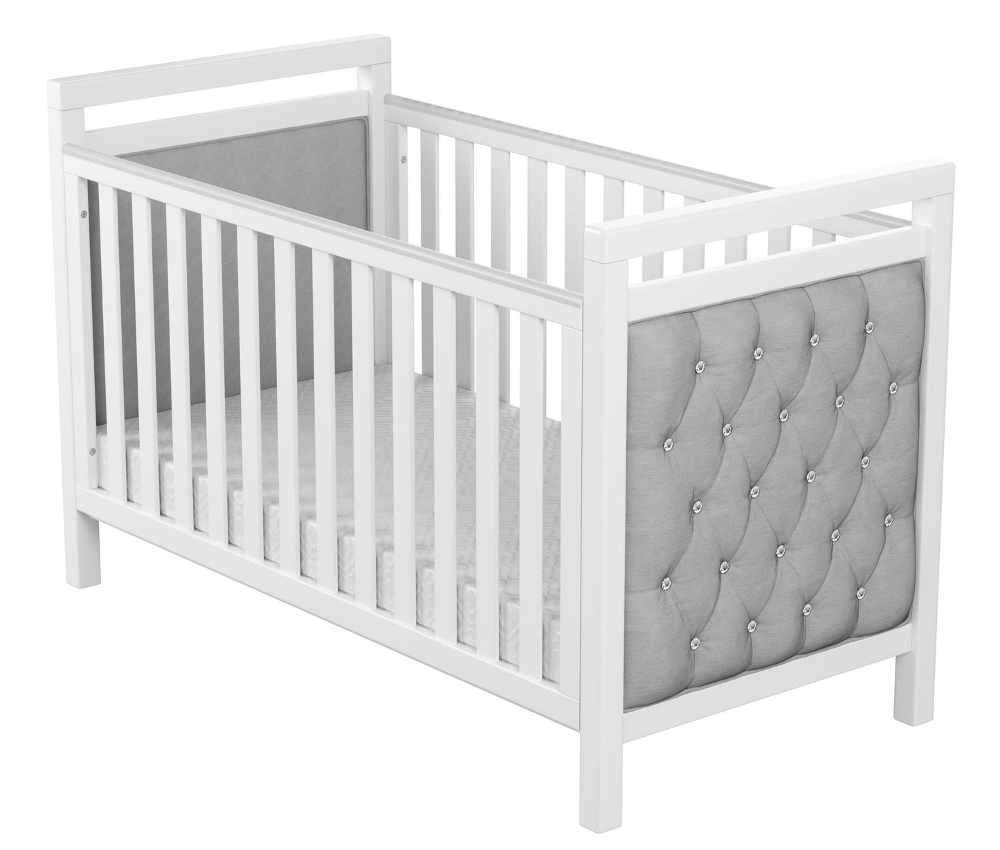 Velvet Luxury Deluxe Chesterfield Style Padded Cot Bed  Babymore   