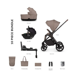 Venicci Claro 2 Almond 4-in-1 Travel System with Rotating Isofix Base