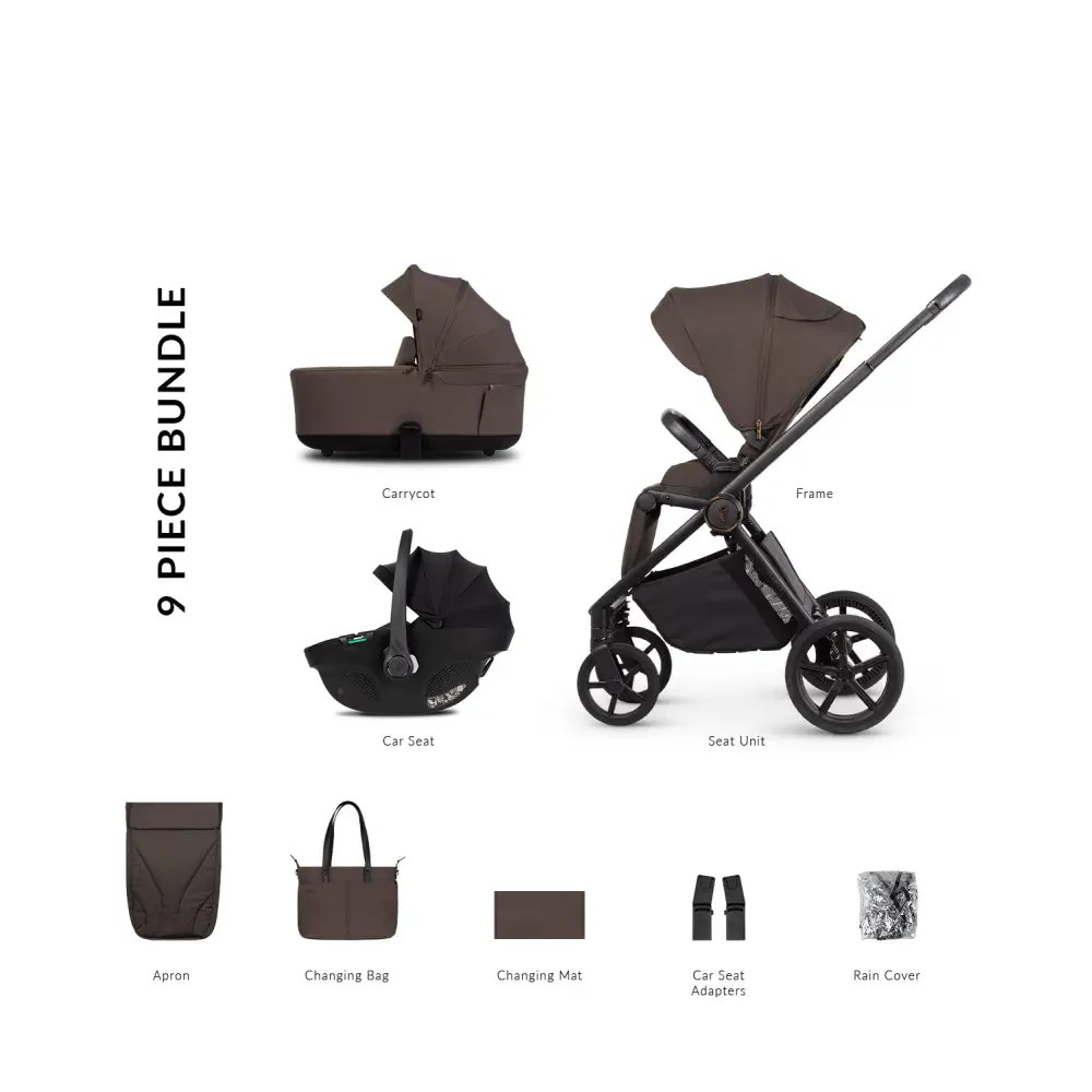 Venicci Claro 2 Chocolate 3-in-1 Travel System UK | With Tiago Car Seat