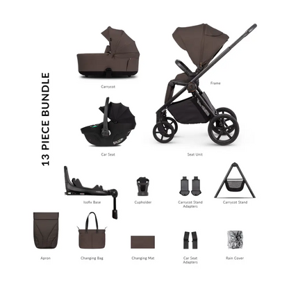 Venicci Claro 2 Chocolate 4-in-1 Travel System UK | Isofix & Home Stand