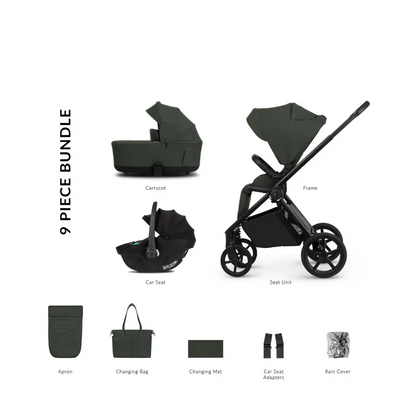Venicci Claro 2 Forest Green 3-in-1 Travel System UK | With Tiago Car Seat