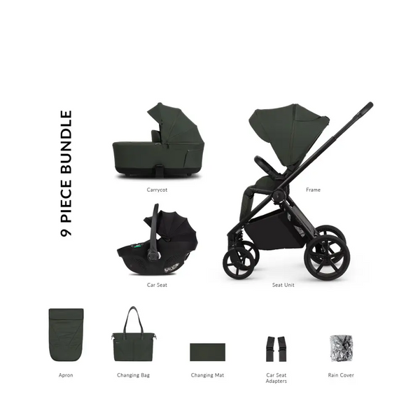 Venicci Claro 2 Forest Green 3-in-1 Travel System UK | With Tiago Car Seat