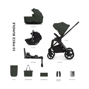 Venicci Claro 2 Forest Green 4-in-1 Travel System with Rotating Isofix Base