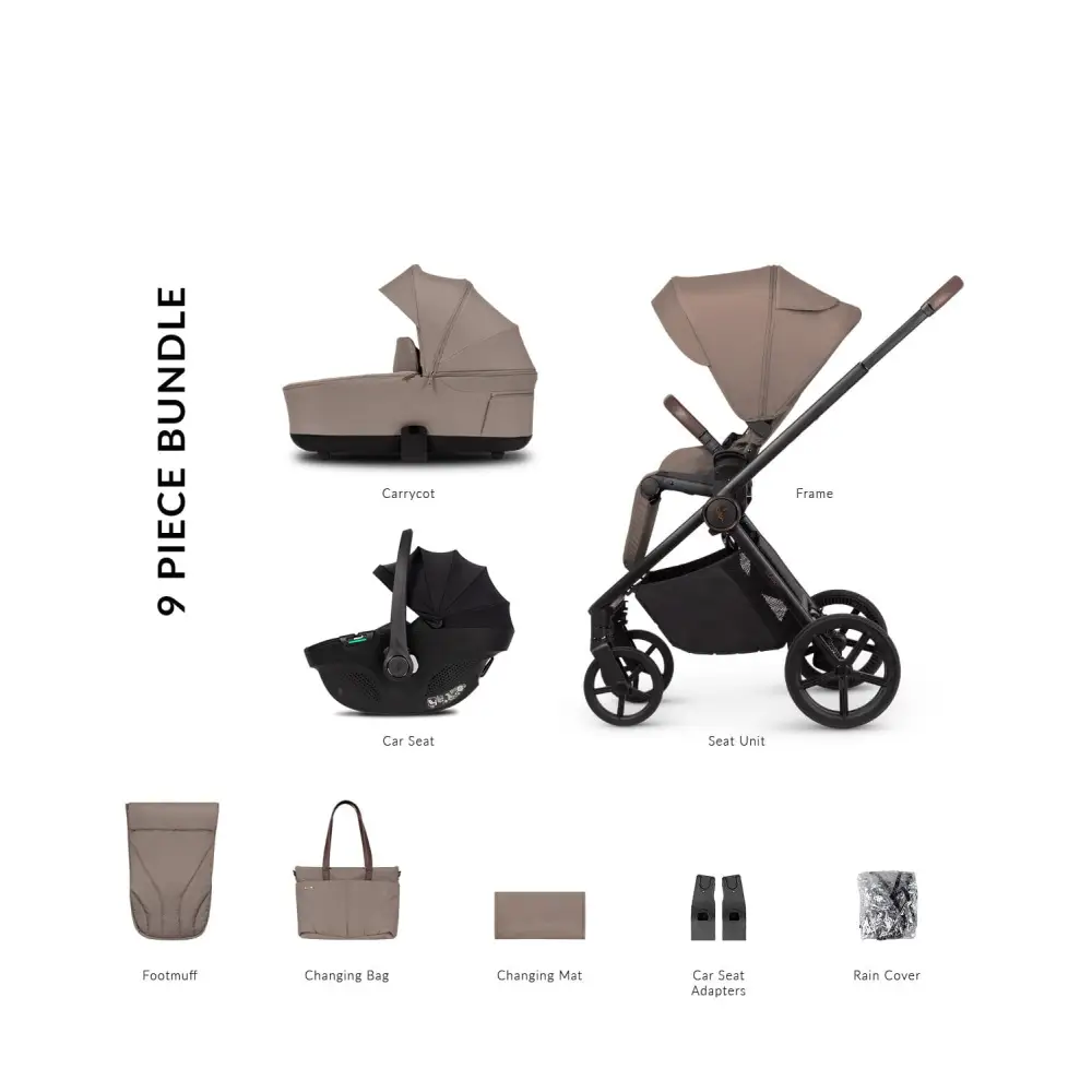 Venicci Claro 3in1 including Tiago Beige Car Seat - Almond General Venicci