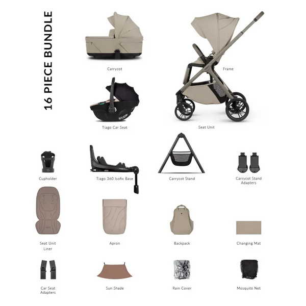 Venicci Tila Latte 4-in-1 Plus with i-Size Car Seat + 360° Base