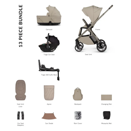 Venicci Tila Latte 4-in-1 with i-Size Car Seat + 360° Base