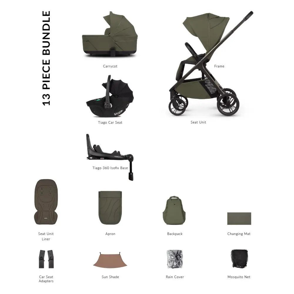 Venicci Tila Olive 4-in-1 with i-Size Car Seat + 360° Base