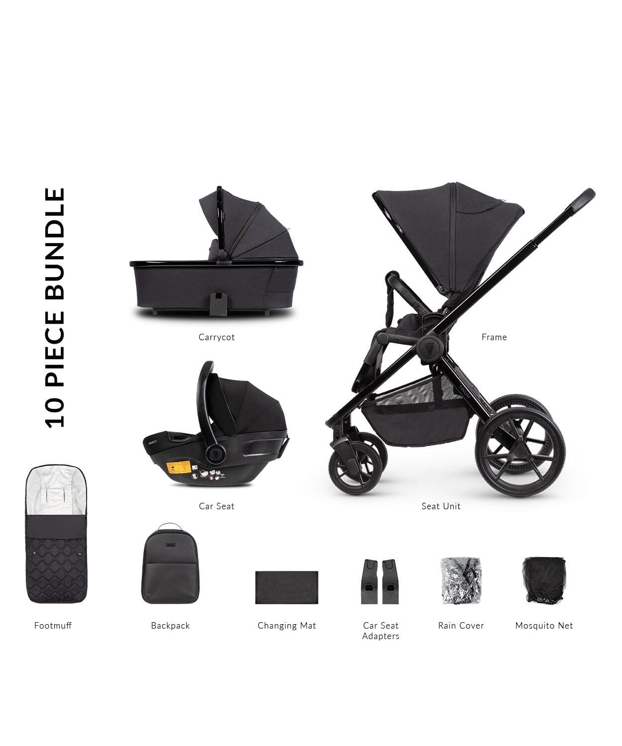 Venicci Tinum Edge 3 in 1 Special Edition Travel System - Raven  Venicci   