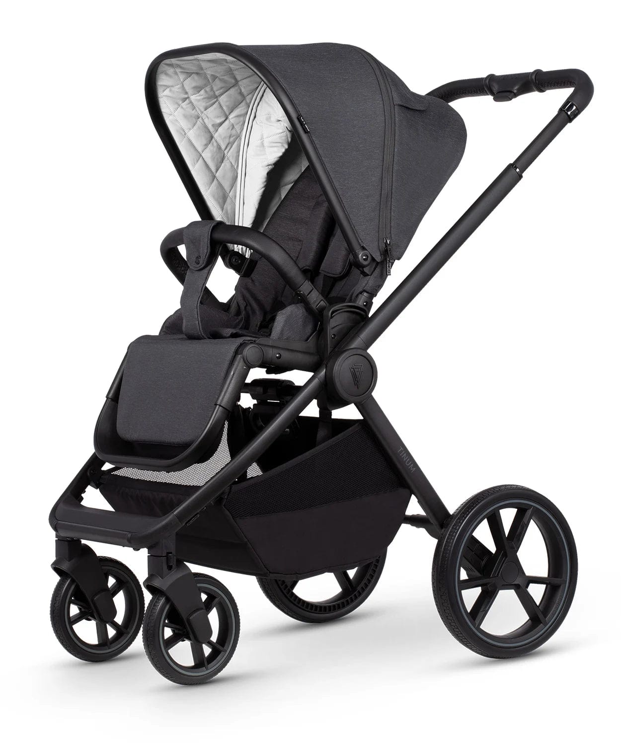 Venicci Tinum Edge 3 in 1 Travel System Plus Isofix Base - Charcoal  Venicci   