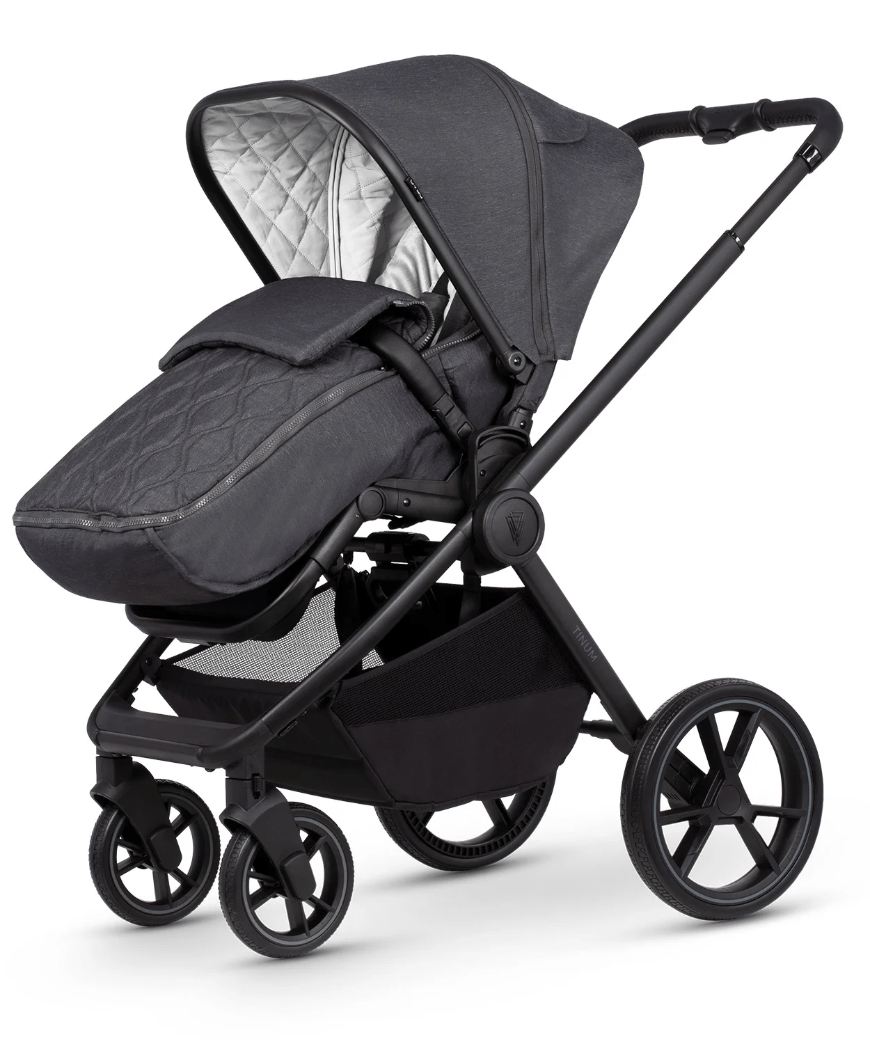 Venicci Tinum Edge 3 in 1 Travel System Plus Isofix Base - Charcoal  Venicci   