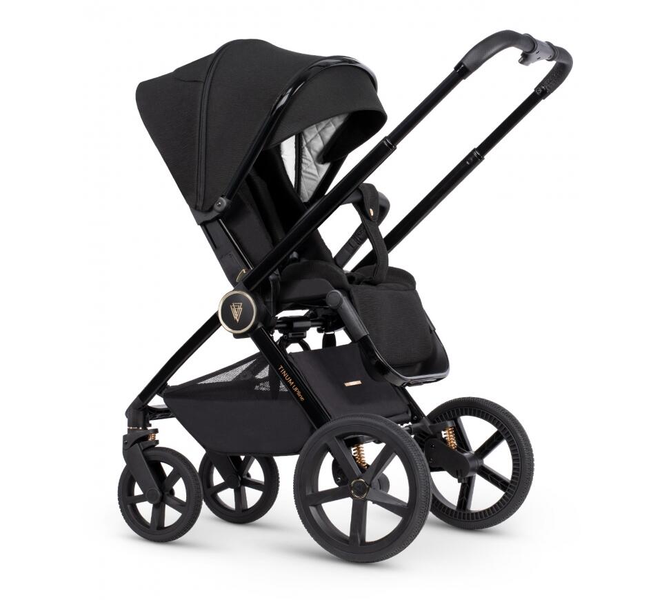 Venicci Tinum Upline All Black Pram 3 in 1 Bundle  Venicci   