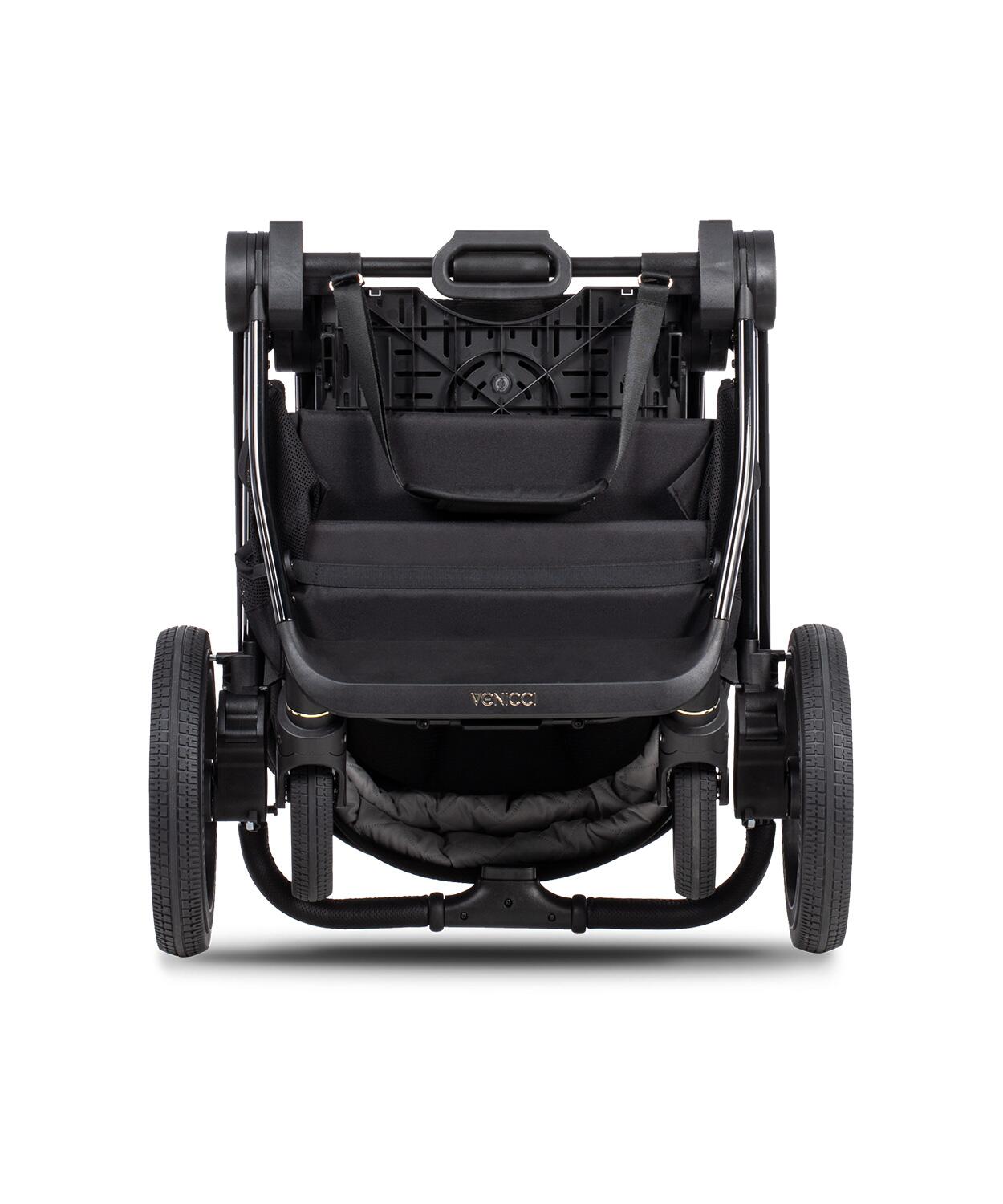 Venicci Tinum Upline All Black Pram 3 in 1 Bundle  Venicci   