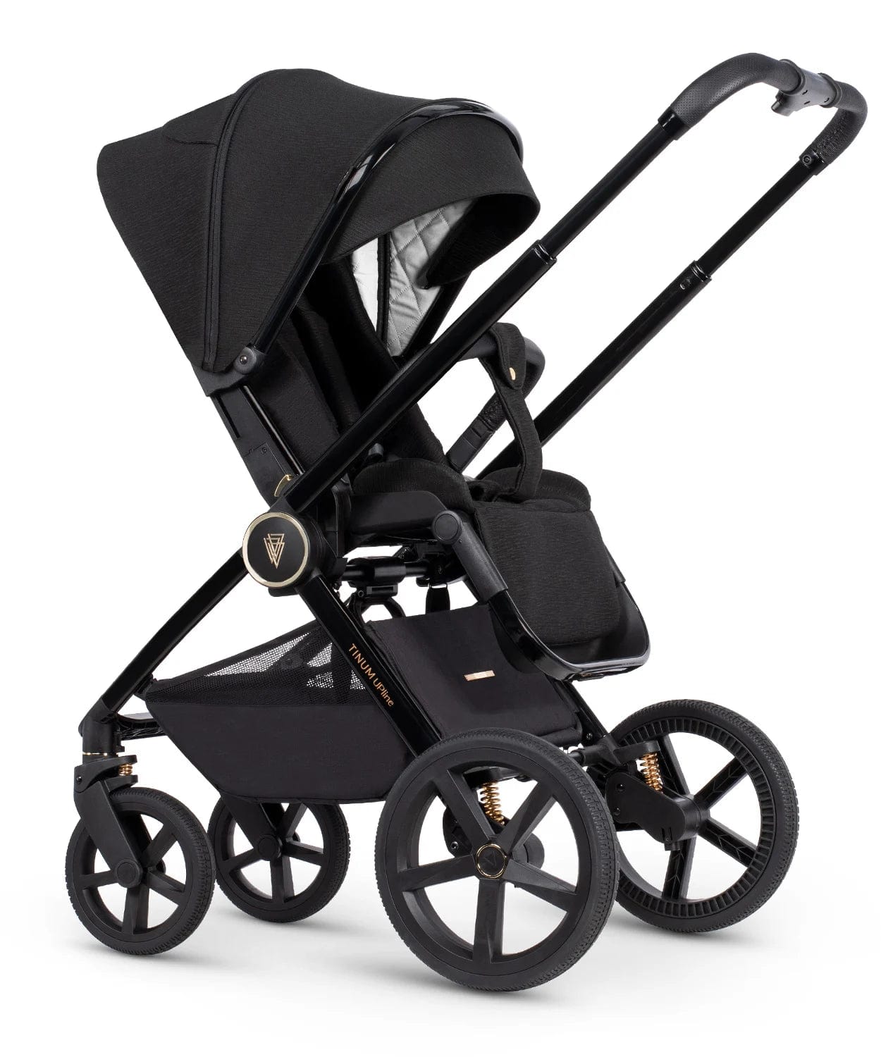 Venicci Tinum Upline All Black Pram 3 in 1 Bundle + Isofix Base  Venicci   