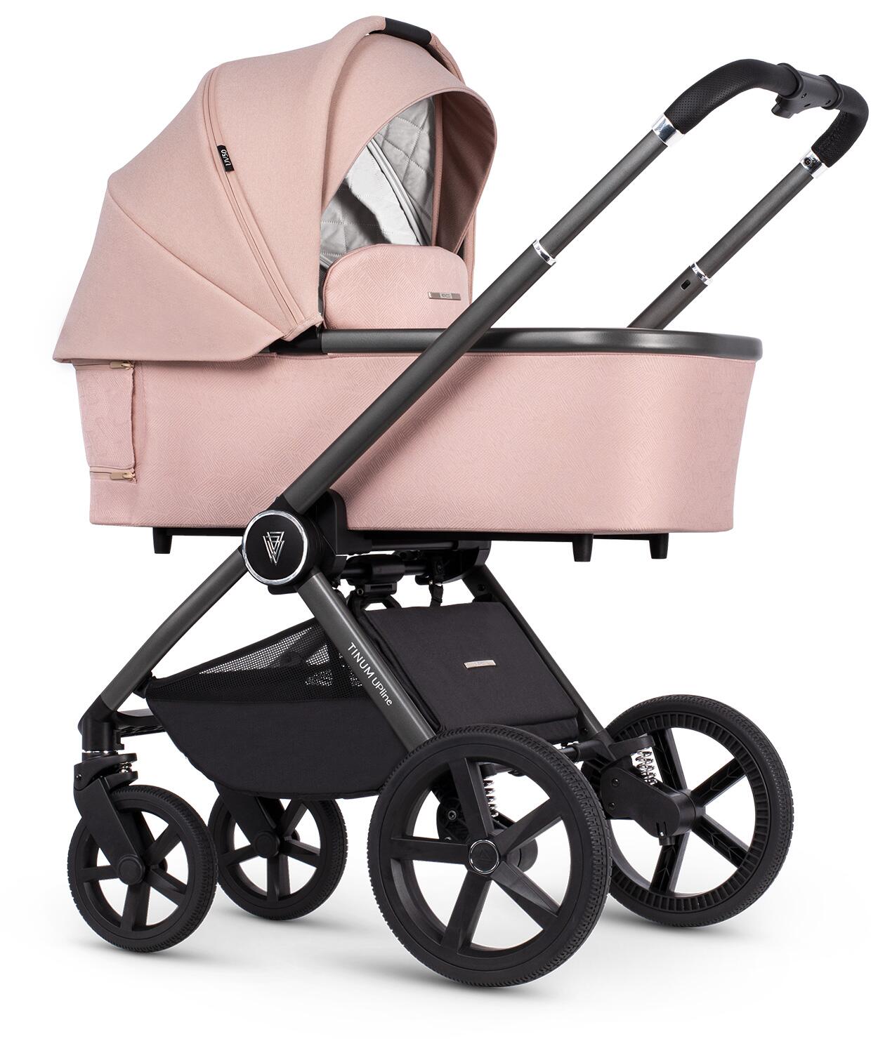 Venicci Tinum Upline Misty Rose Pram 3 in 1 Bundle + Isofix Base  Venicci   