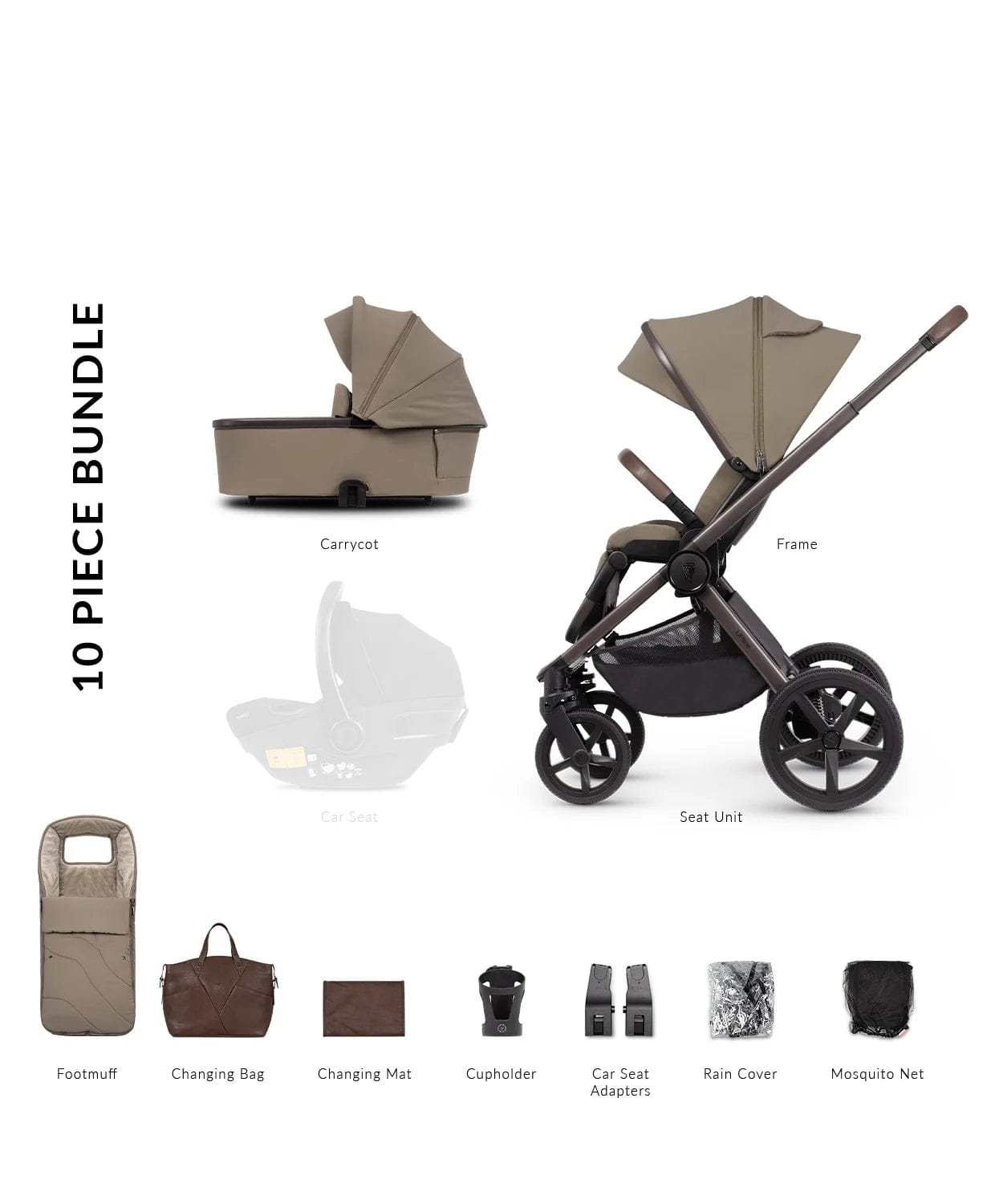 Venicci Tinum Upline SE 2 in 1 Travel System Bundle - Powder  Venicci   