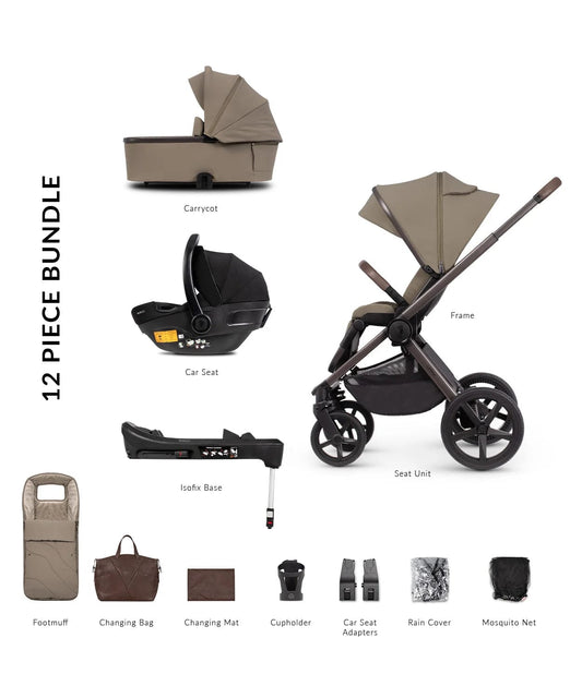 Venicci Tinum Upline SE 3 in 1 Travel System Bundle + Isofix - Powder  Venicci   