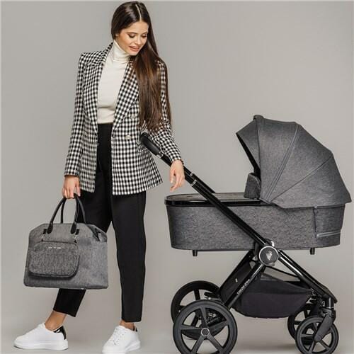 Venicci Tinum Upline Slate Grey Pram 3 in 1 Bundle  Venicci   