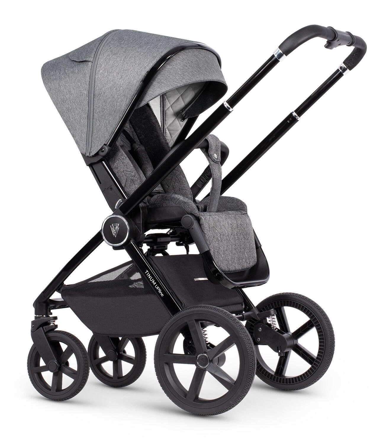 Venicci Tinum Upline Slate Grey Pram 3 in 1 Bundle + Isofix Base  Venicci   