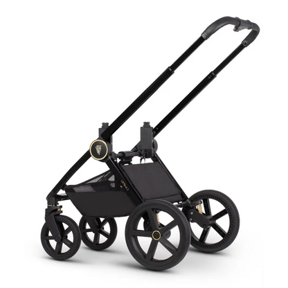 Venicci Upline 2 All Black Pram 3 in 1 + 360 Tiago Beige Isofix Bundle Venicci