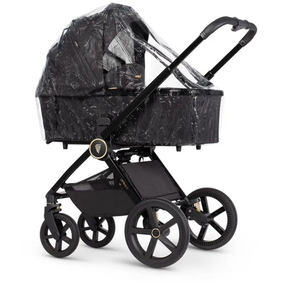 Venicci Upline 2 All Black Pram 3 in 1 + 360 Tiago Beige Isofix Bundle Venicci