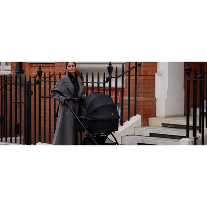 Venicci Upline 2 All Black Pram 3 in 1 + 360 Tiago Beige Isofix Bundle Venicci