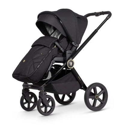 Venicci Upline 2 All Black Pram 3 in 1 + Tiago Beige Car Seat Venicci