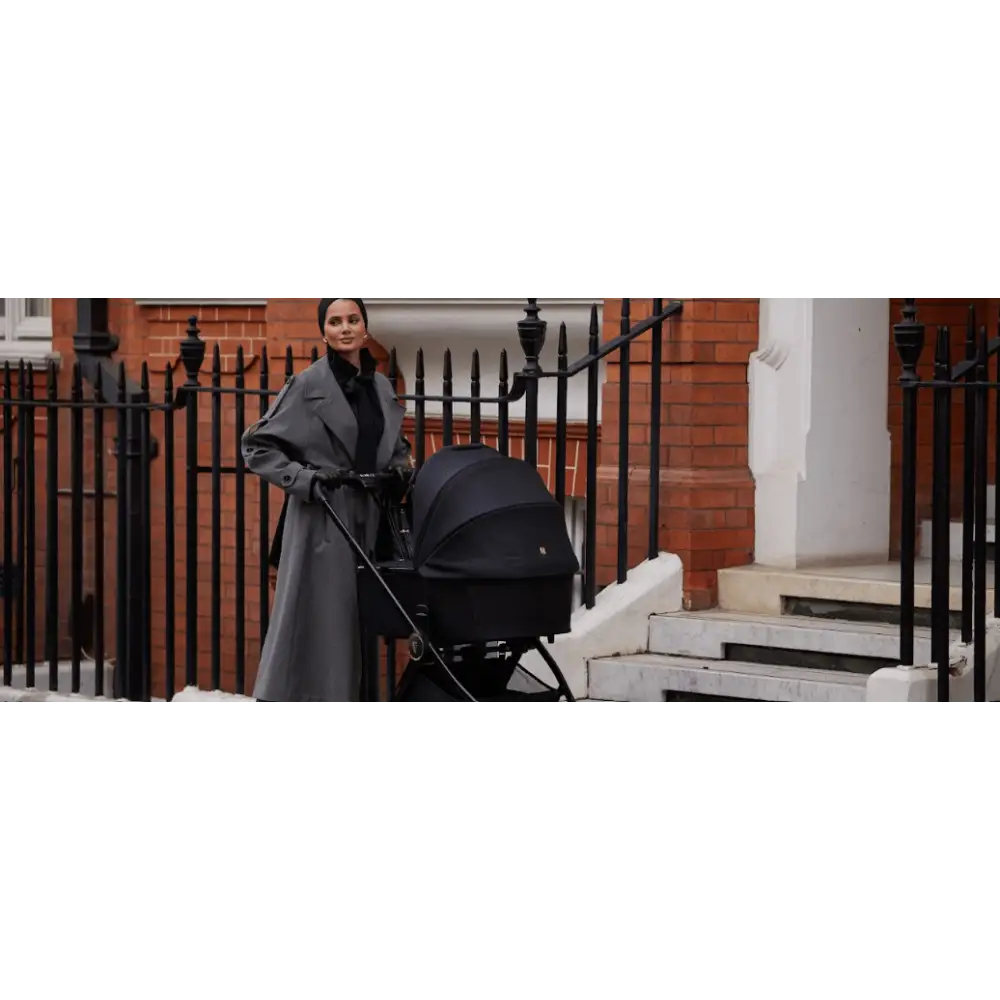 Venicci Upline 2 All Black Pram 3 in 1 + 360 Tiago Black Isofix Bundle Venicci