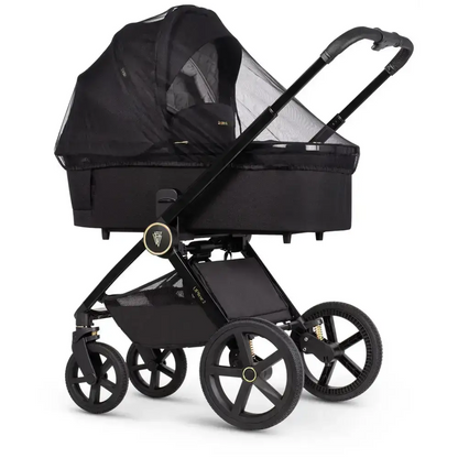 Venicci Upline 2 All Black Pram 3 in 1 + Tiago Beige Car Seat Venicci