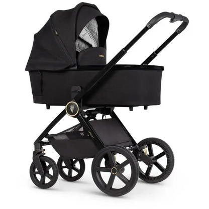 Venicci Upline 2 All Black Pram 3 in 1 + Tiago Beige Car Seat Venicci