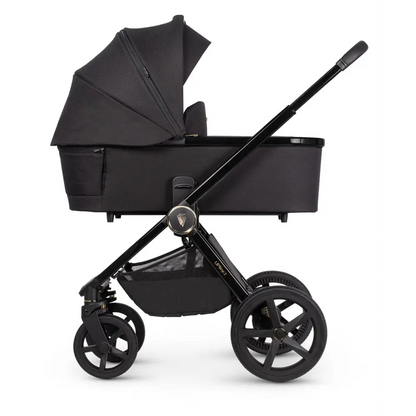 Venicci Upline 2 All Black Pram 3 in 1 + Tiago Black Car Seat Venicci