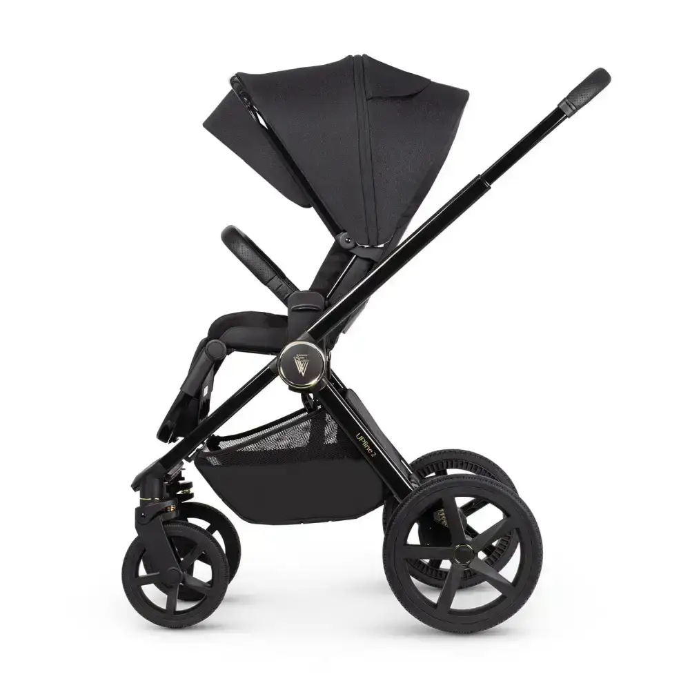 Venicci Upline 2 All Black Pram 2 in 1 Bundle Venicci