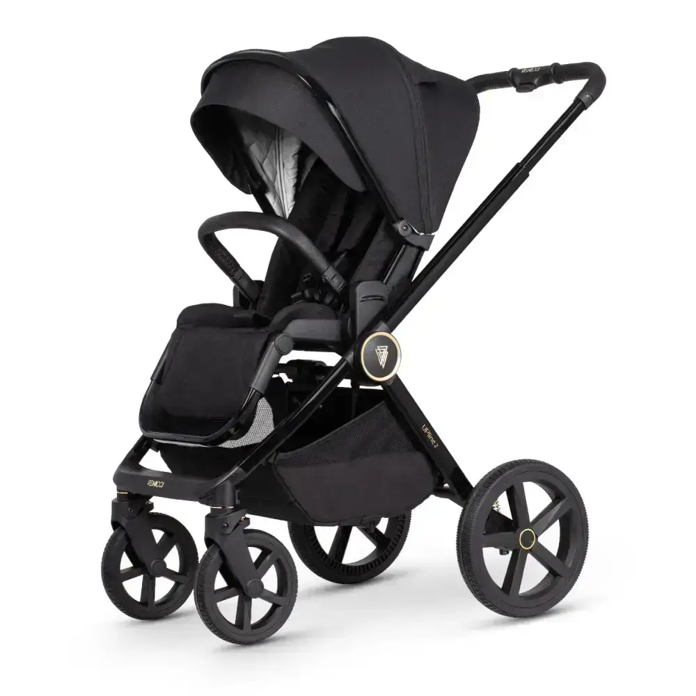 Venicci Upline 2 All Black Pram 2 in 1 Bundle Venicci