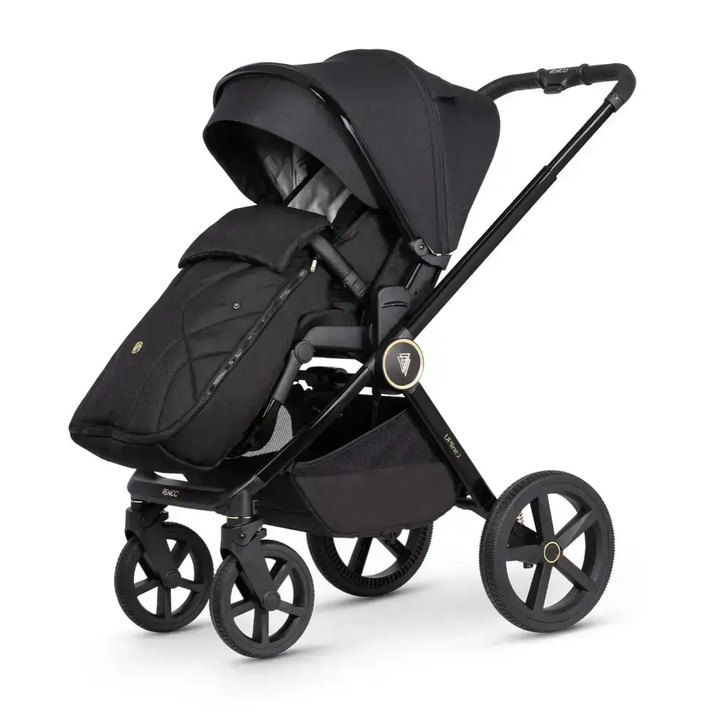 Venicci Upline 2 All Black Pram 2 in 1 Bundle Venicci