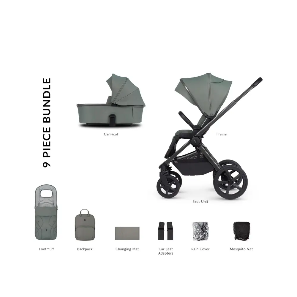 Venicci Upline 2 Aloe Pram 2 in 1 Bundle Venicci