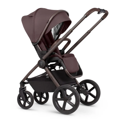 Venicci Upline 2 Burgundy Special Edition Pram 3 in 1 + 360 Tiago Beige Bundle General Venicci